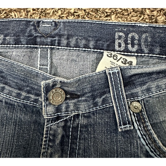 Ariat Jeans Mens Blue Relaxed Bootcut Cotton Denim Size 36X34 - Picture 5 of 5